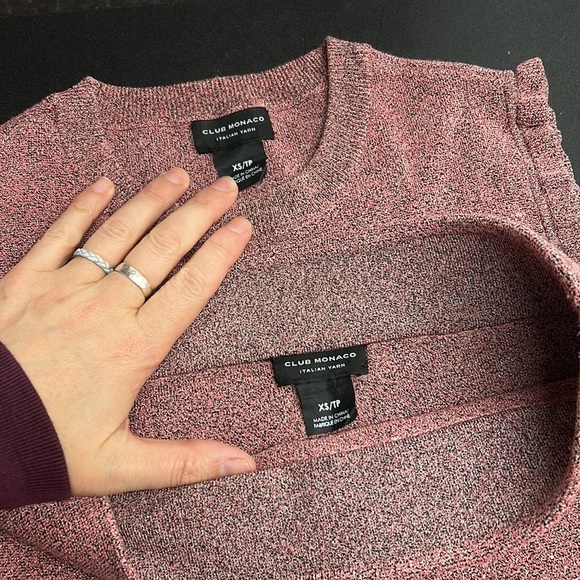 Club Monaco Italian Yarn pink Rimber ruffle flouncy top and skirt set - Picture 10 of 10